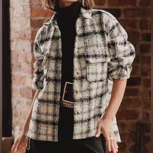 12th Tribe Black Plaid Jacket
